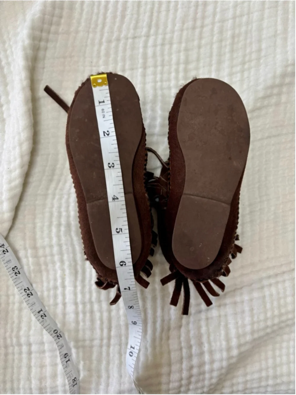 Baby Unbranded Brown Moccasins suede Leather